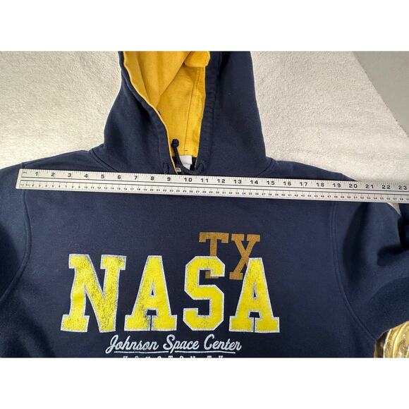 NASA Johnson Space Center Logo Hoodie Hooded Sweatshirt Navy Blue Large - Picture 5 of 12